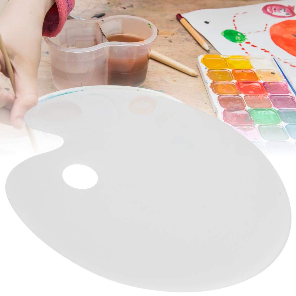 Palette de peinture acrylique transparente ovale pour mélanger les couleurs, fournitures d'art - 5