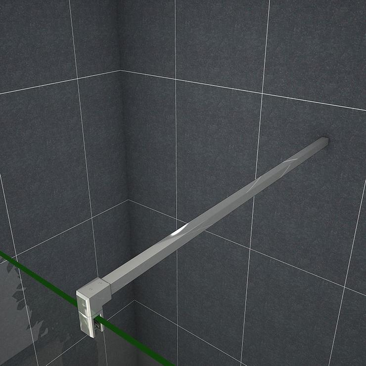 AICA Painel de duche Fixo Vidro temperado de 8 mm com Tratamento anticalcário com uma Barra de 90cm Perfil cromado (98-100)x200cm - 2