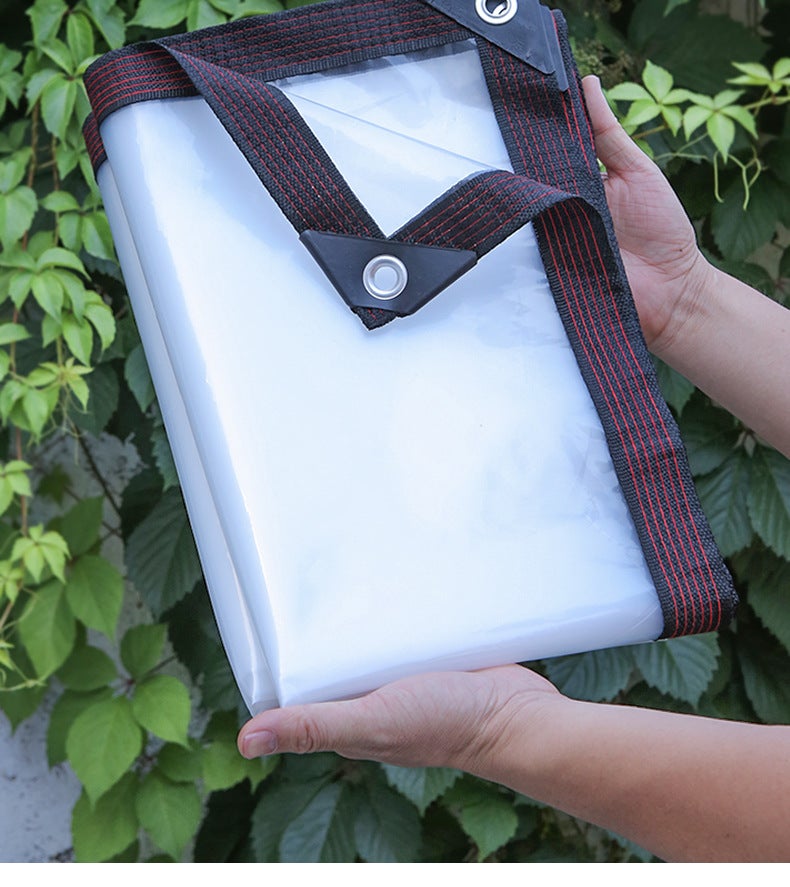 Beaface pantalla de privacidad y lona impermeable transparente de pe, con sombra y aislamiento térmico, ideal para campings y jardines (3 x 4 m)