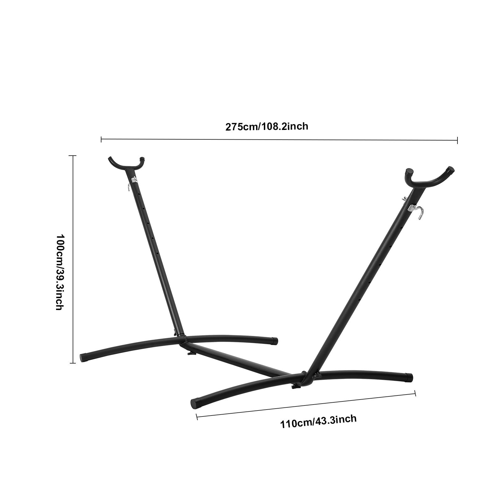 Support hamac portable,SucceBuy cadre d'une capacité 450 lb,crochets réglables pour hamacs 9,5 à 12,6 pieds,utilisation intérieure/extérieure - 2