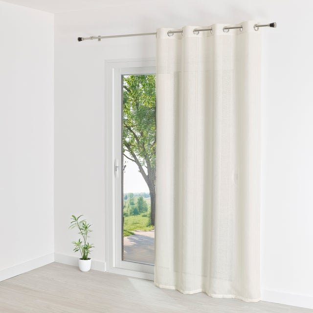 Rideau Voilage à Œillets "Eulalie" 140x240cm Blanc