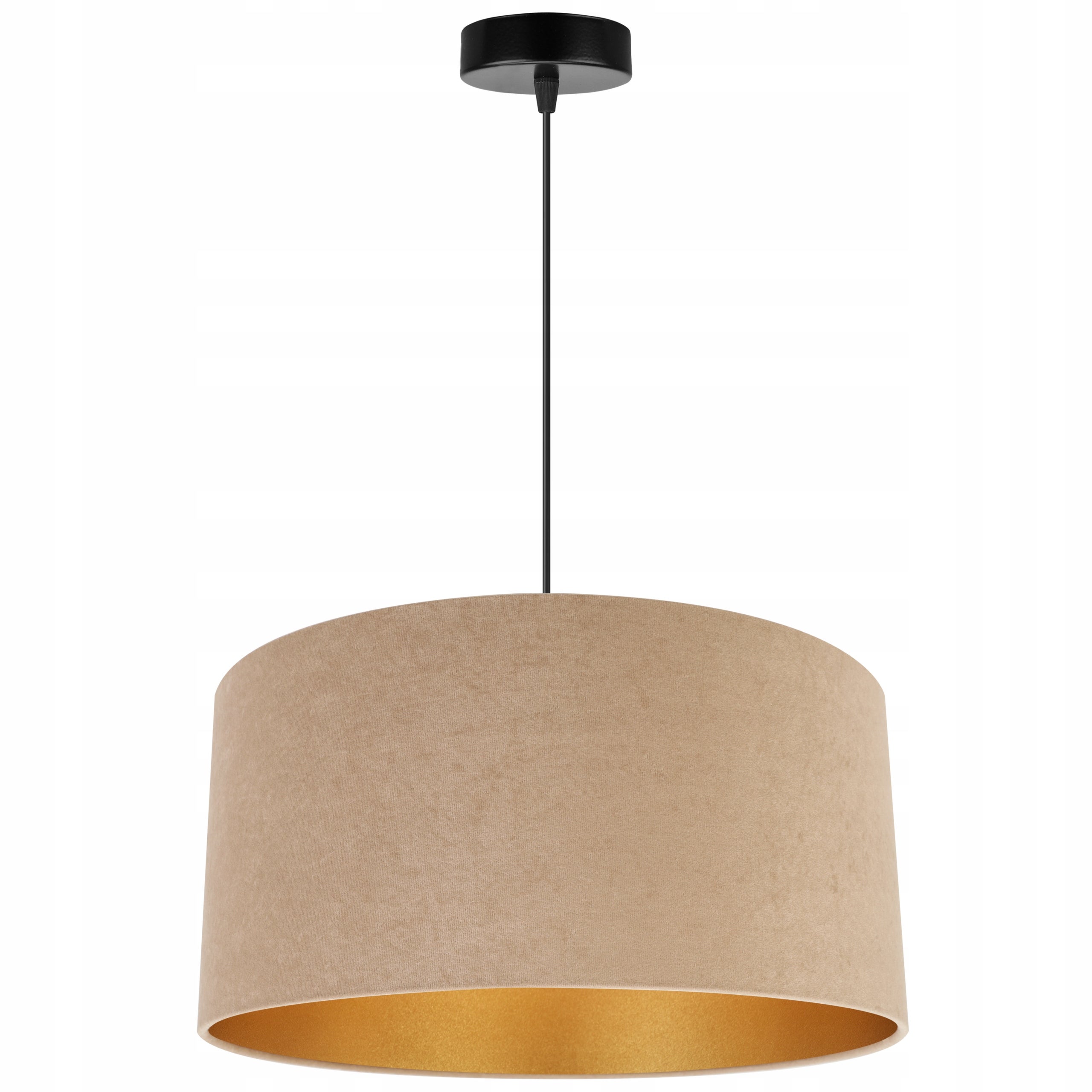 Lampa sufitowa wisząca modern 1xE27 klosz okrągły złoty/beżowy Light Home LH - 5