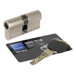 Cilindro Di Sicurezza Tesa Assa Abloy TX854545N - Nichelato, 45x45 Mm, Con 5 Chiavi Brevettate - Foto 4