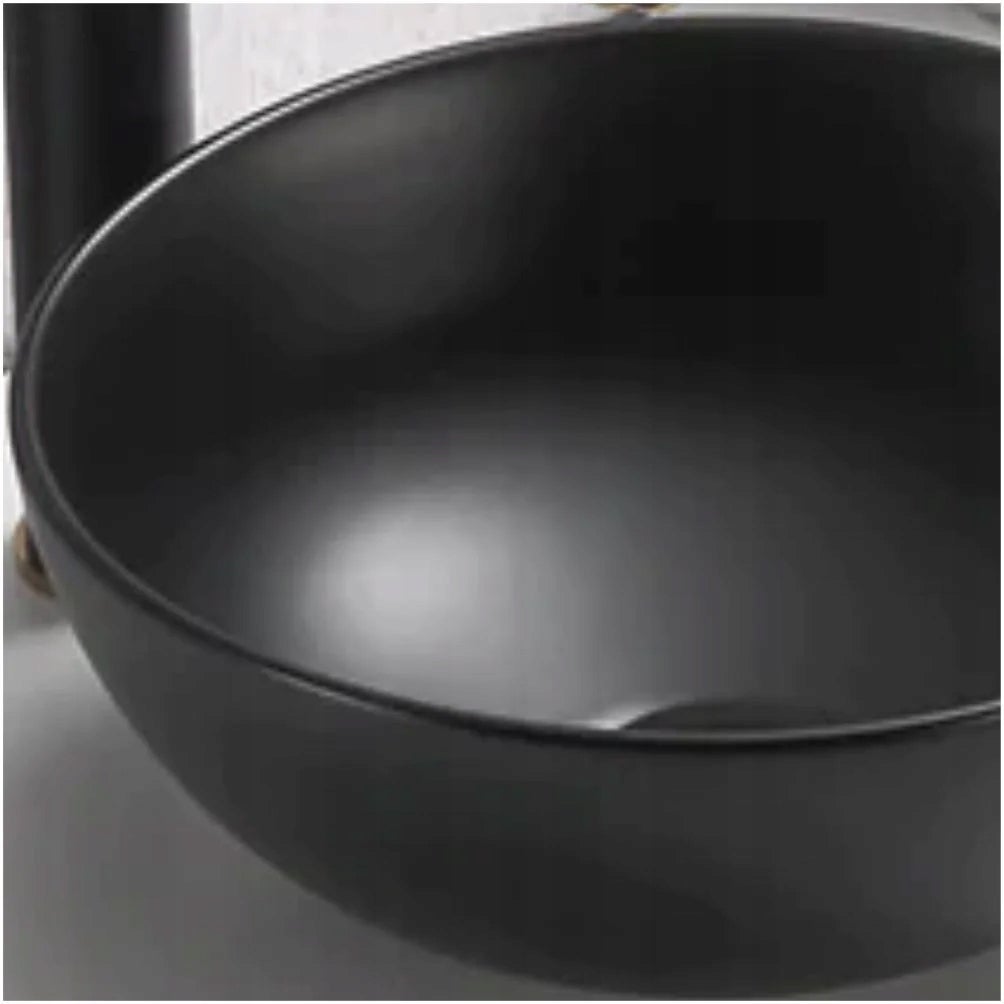 Umywalka nablatowa DOMI 32 cm czarna matowa ceramika okrągła - 4