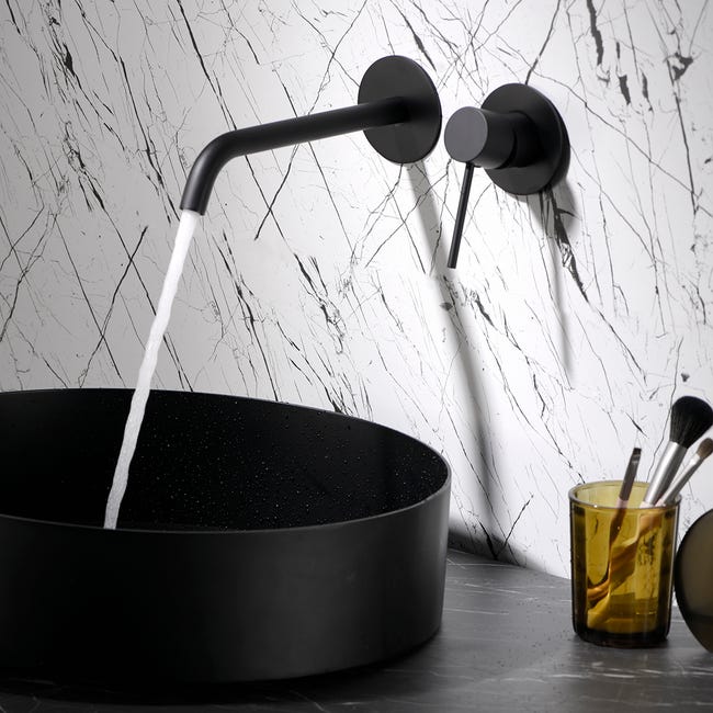 Mitigeur Lavabo Salle de Bain blanc mat - Bec Bas Anti-Calcaire Mitigeur Lavabo Salle de Bain blanc mat - Bec Bas Anti-Calcaire