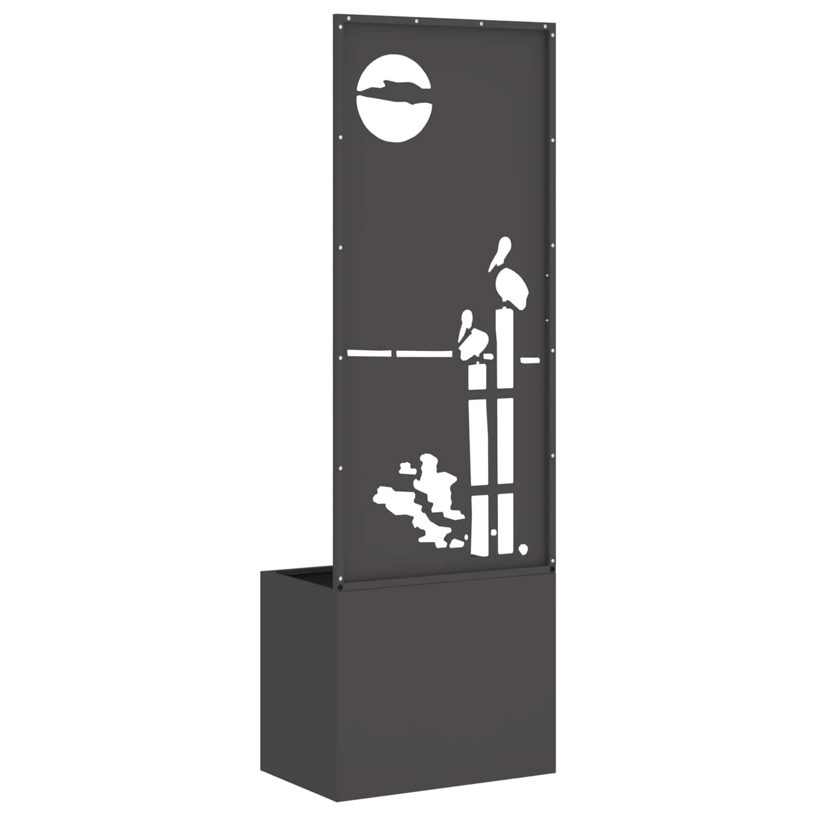 Écran de confidentialité de jardin Fretwork Noir 50 x 150 cm vidaXL - 7