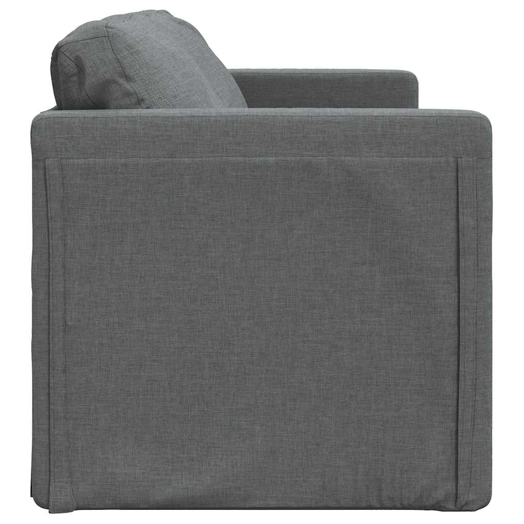 Canapé lit 2 en 1 gris foncé 112x174x55 cm tissu - 6