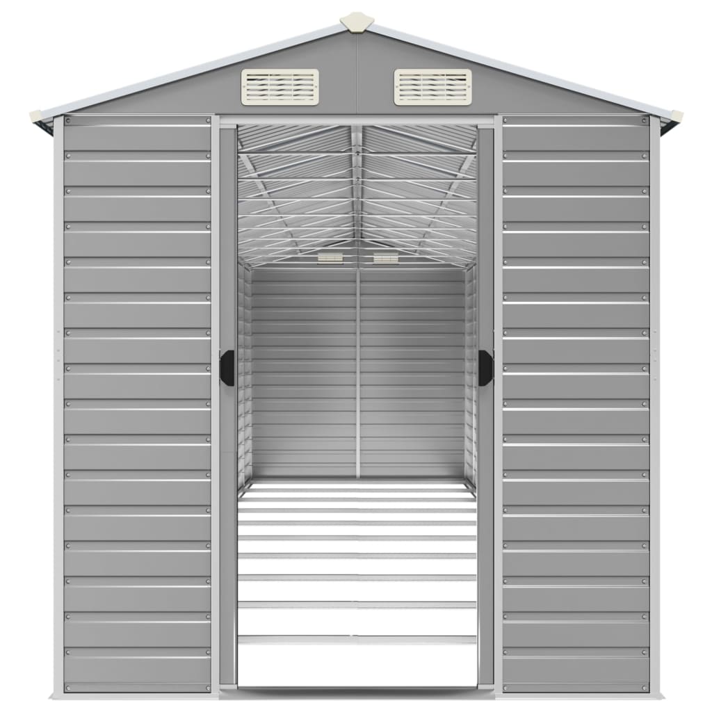 Maison Exclusive - Abri de jardin gris clair 191x895x198 cm acier galvanisé - 5