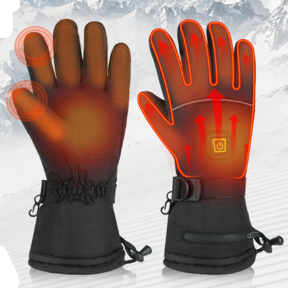 Gants Chauffants USB Bestcool - Chauffage Réglable 3 Niveaux Pour Hiver (Noir)