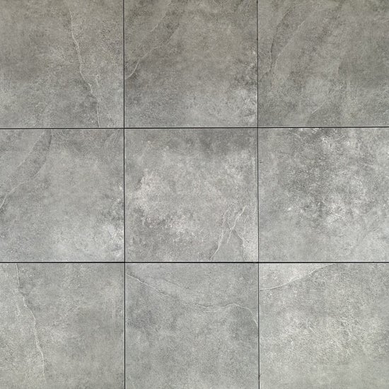Lot de 2 Dalles de terrasse en grès cérame Pescara Dark - 60 x 60 x 2 cm - C-NEGOCE - 2