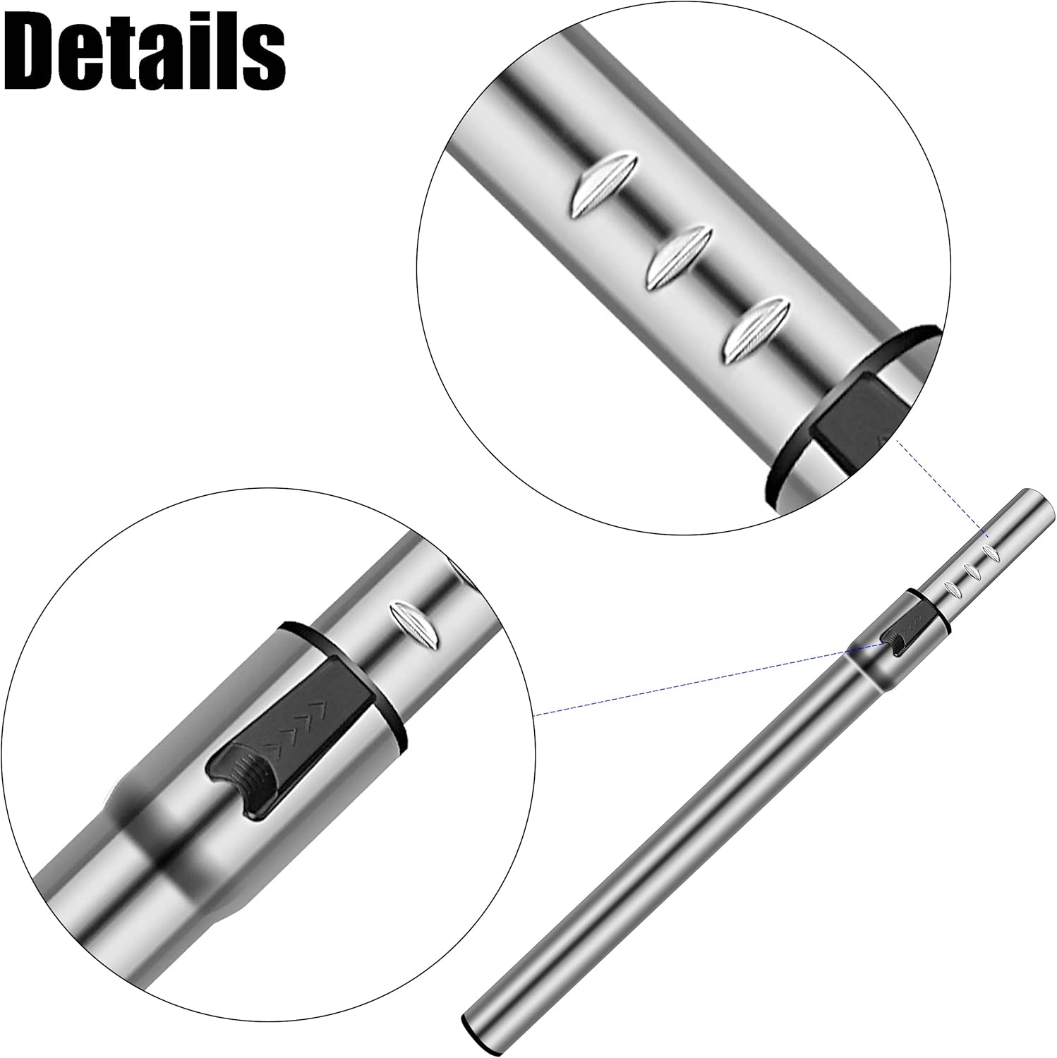 Tuyau d'aspirateur extensible universel de 35 mm, tige télescopique compatible avec AEG, Bosch, Dirt, Devil, Eio, Electrolux, Miele, Philips, Rowenta - 4
