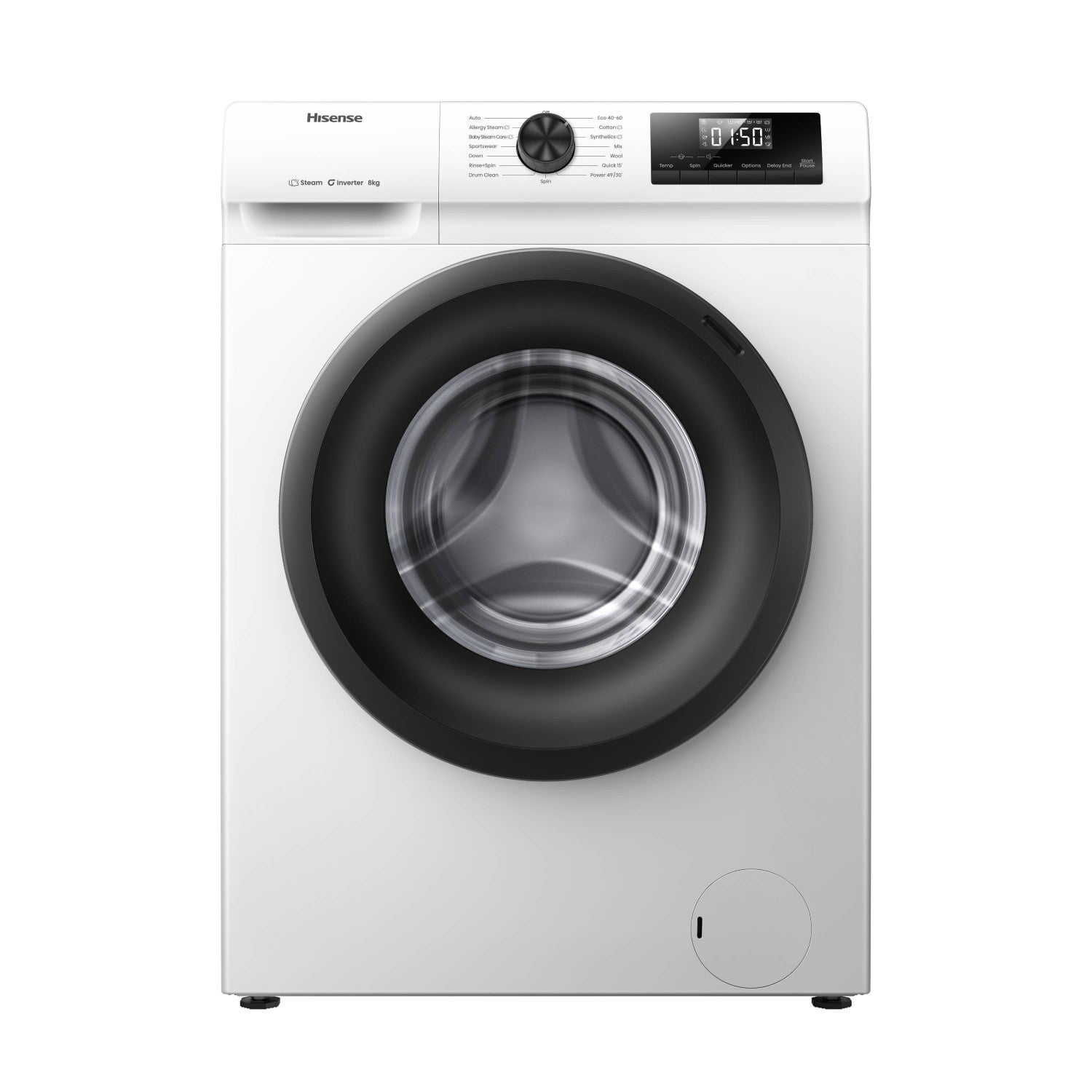 MediaMarkt Hisense Lavadora Carga Frontal, Wf1q8041bw, 8 Kg, 1400 Rpm, Función Vapor, Pausar & Añadir, Blanco - Imagen 3