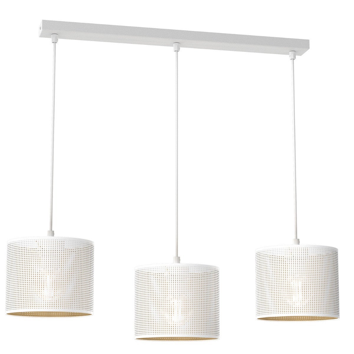 Lampa wisząca Loft Shade biały matowa-złota 3xE27x15W wym: 110 x 75 x 18 cm metal Luminex