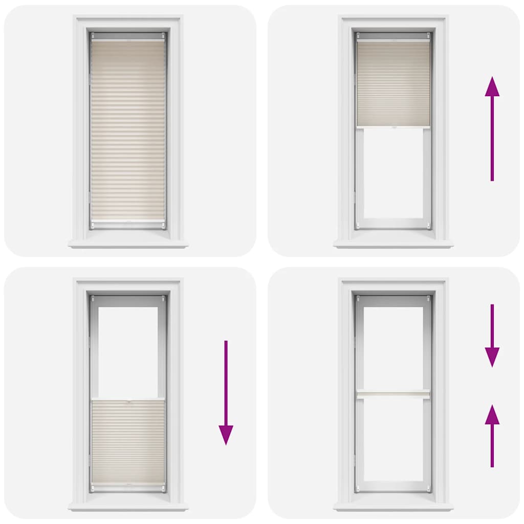 Tenda plissè 50x100cm Crema vidaXL - 6