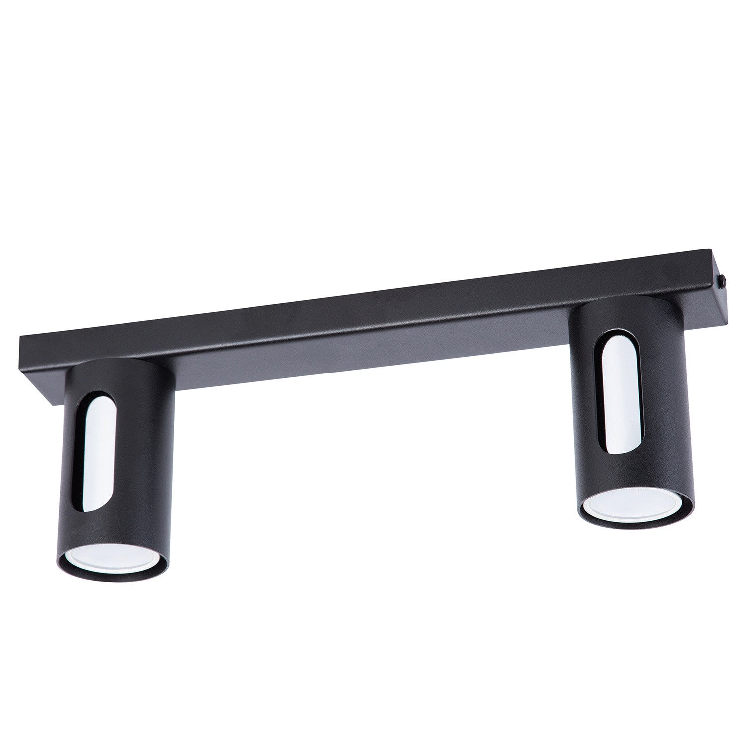 Reflektor sufitowy spot natynkowy Flow listwa czarno-srebrny 2xGU10x10W wym: 13 x 38 x 6 cm metal SIGMA