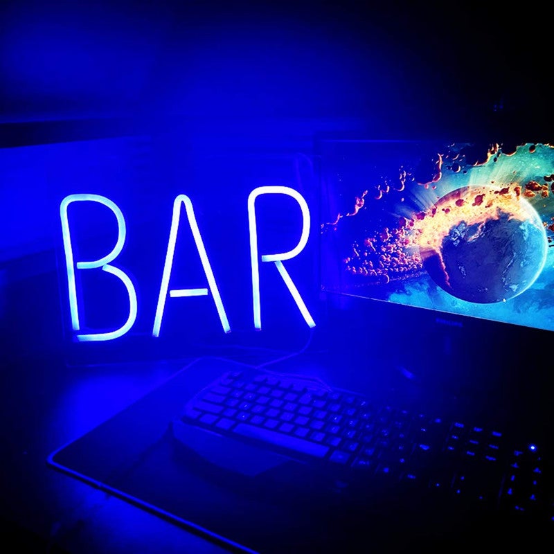 BAR Enseigne Lumineuse, Neon LED de Bar USB Plug-and-Play, Lampe Néon de Bar pour Bars, Enseigne Lumineuse de Décoration de Bar, Décoration murale - 2
