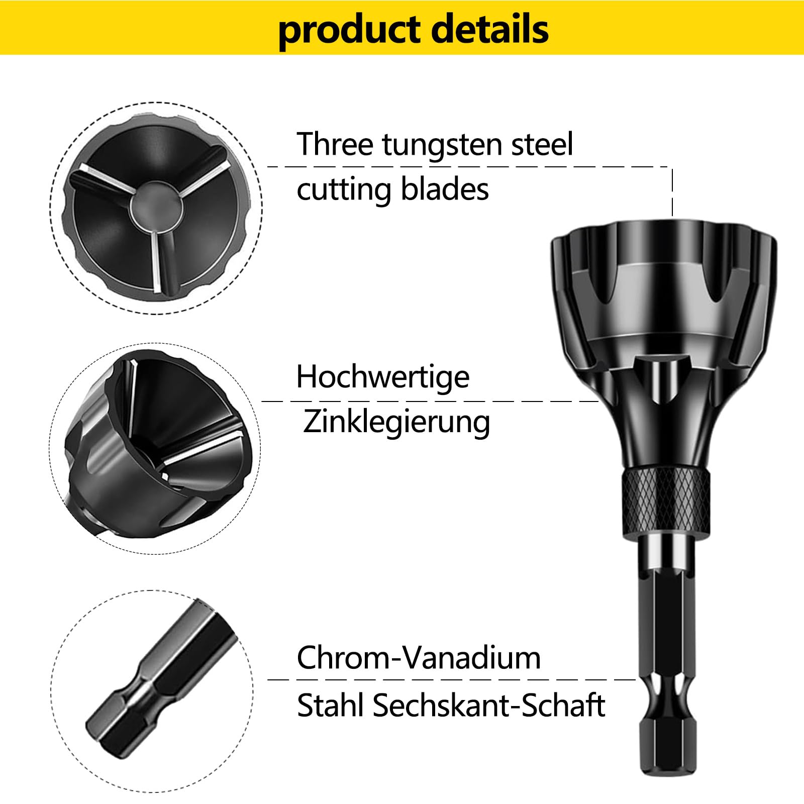Outil de Chanfrein Externe Deburring Tool à Tige Hexagonale 3 à 20 mm Ebavureur Réparer Vis Enlever Bavure - 4