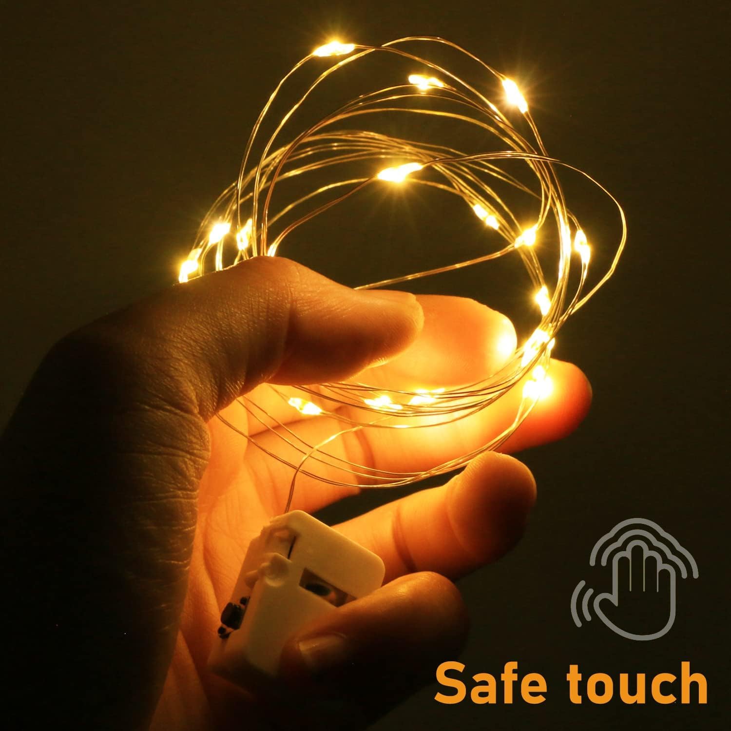 Lot de 12 Mini Guirlande LED à Pile, 2M 3 Modes Pile, Petite Guirlande Lumineuse Led Interieur Décoration pour Jardin, Chambre, Mariage, Fête, Noël - 4