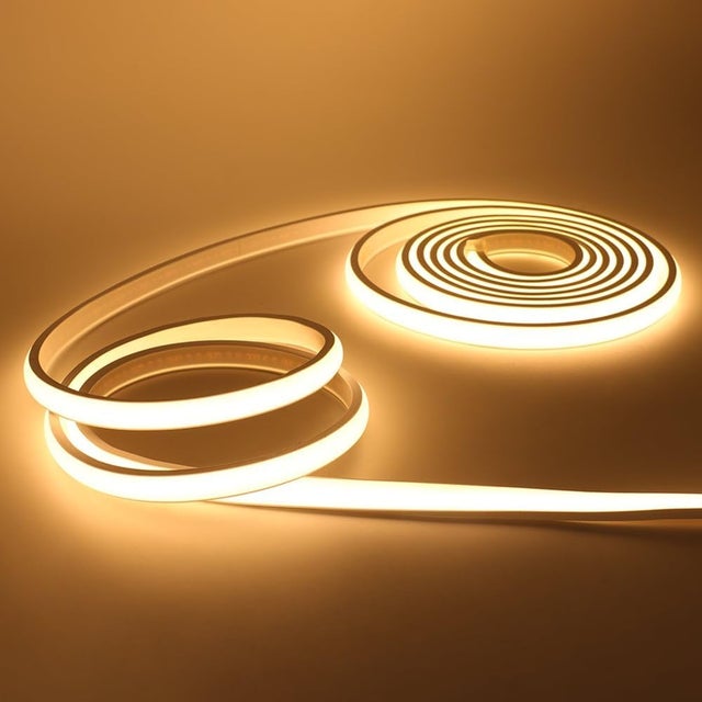 Tira LED COB 220 V, impermeable IP65, flexible, 288 LED/m, blanco cálido, 3m, ideal para la decoración interior (dormitorio, exterior)