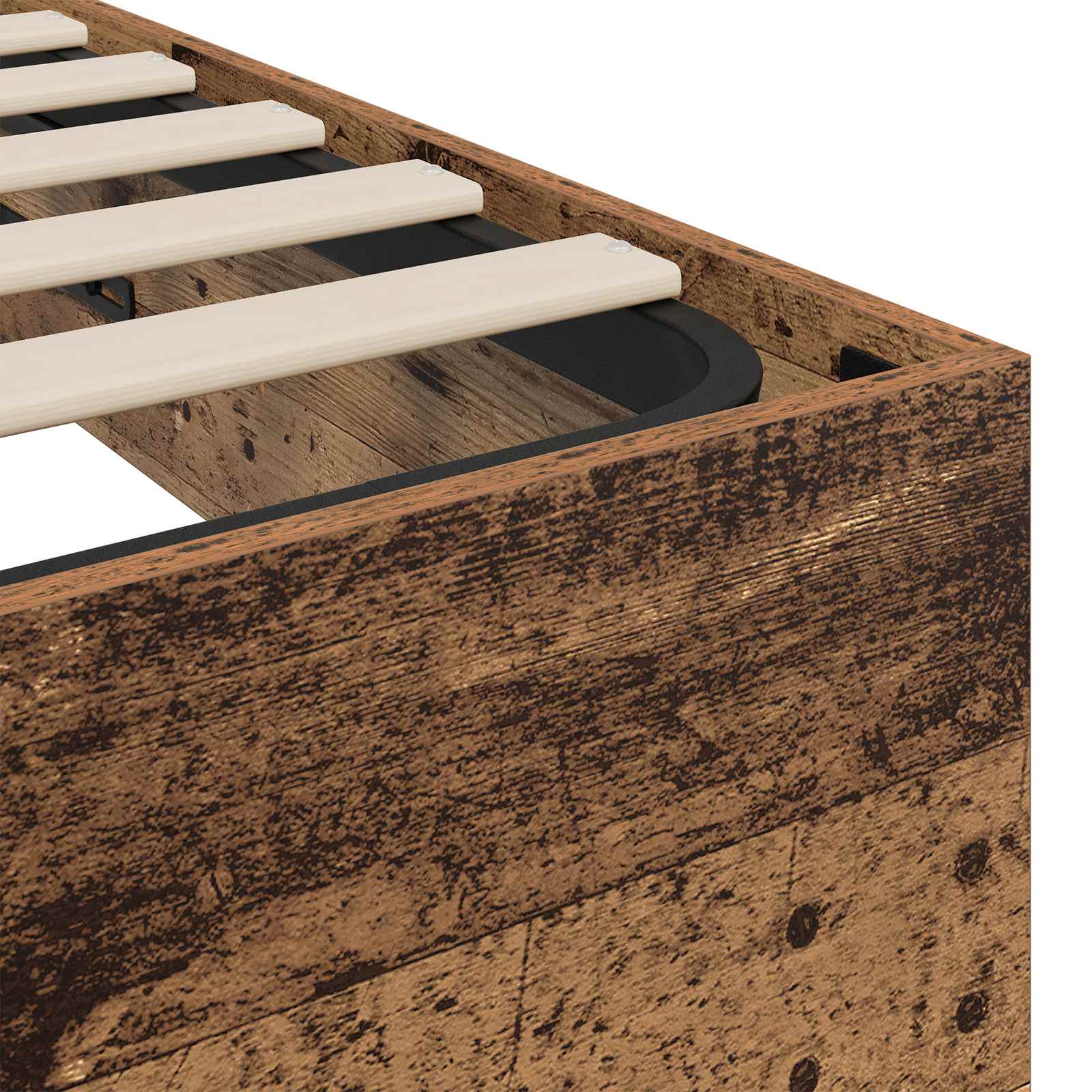 Cadre de lit ottoman avec rangement bois ancien 203 x 90 x 25 cm - 8