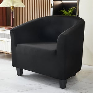 Hearda Housse Fauteuil 1 Place Extensible Jacquard - Protecteur Club Chair Lavable Rouge