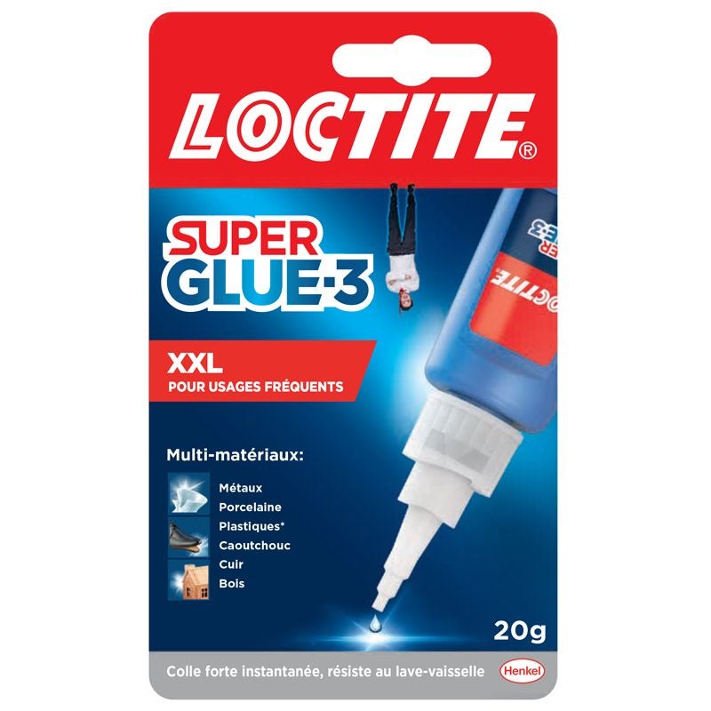 Colle liquide Super glue-3 Professionnel 20g - LOCTITE - 2608834 ...