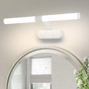 Lampe Miroir LED Salle De Bain 30-70cm - 3000K Lumière Chaude, IP44, Aluminium Chromé - Idéal Maquillage