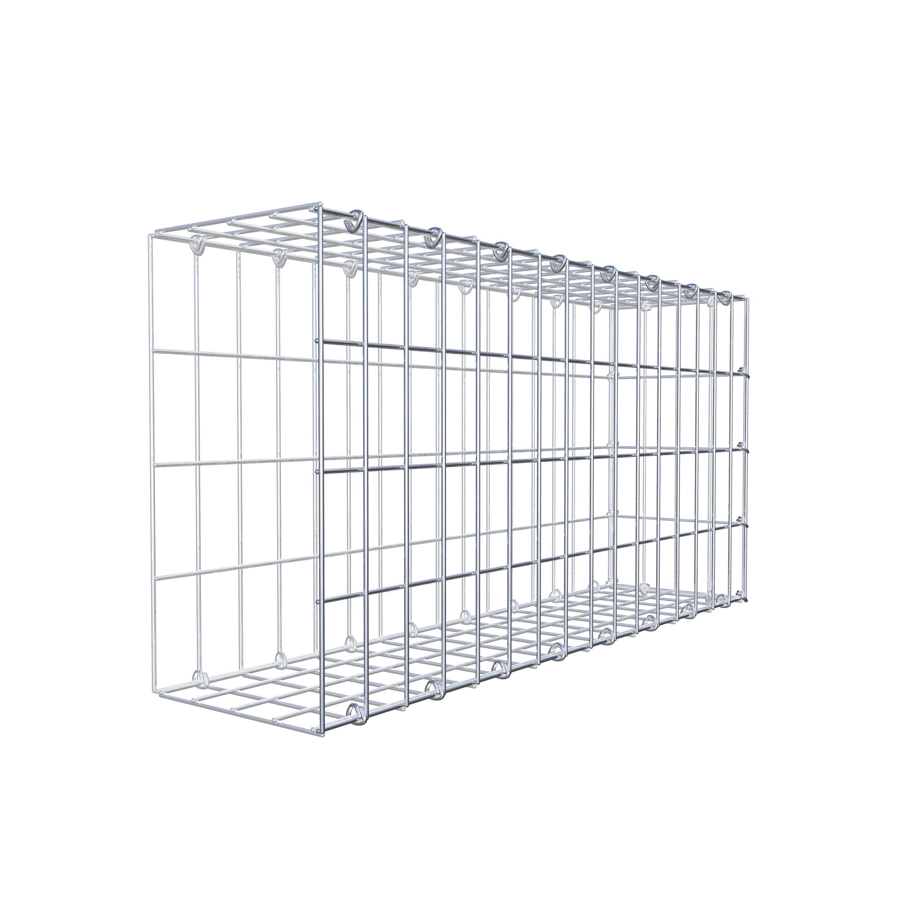 Gavión para alargar en acero galvanizado 80x40x20cm (LxAxP), malla 5 x 10cm, Anillo en C, sin rejilla frontal - 6