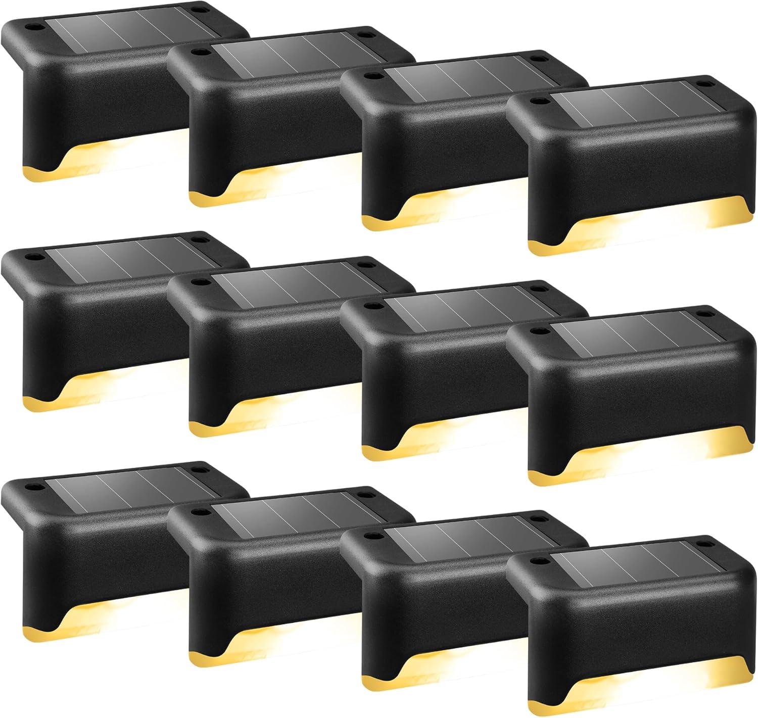 Lot de 12 lampes LED étanches pour escaliers, marches, terrasses et ...