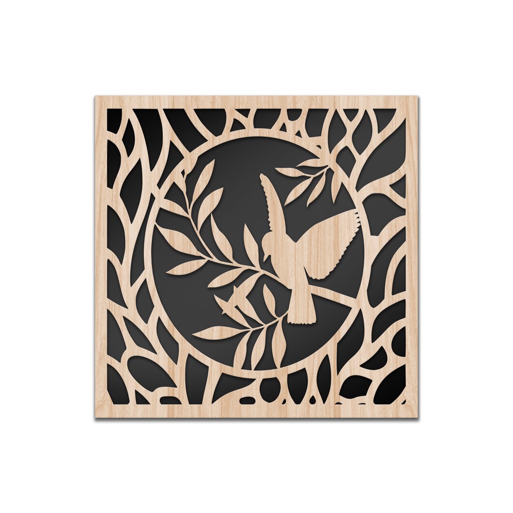 Olivo - estructura para muebles de compuesto de madera y pvc lasercut 40x40 cm
