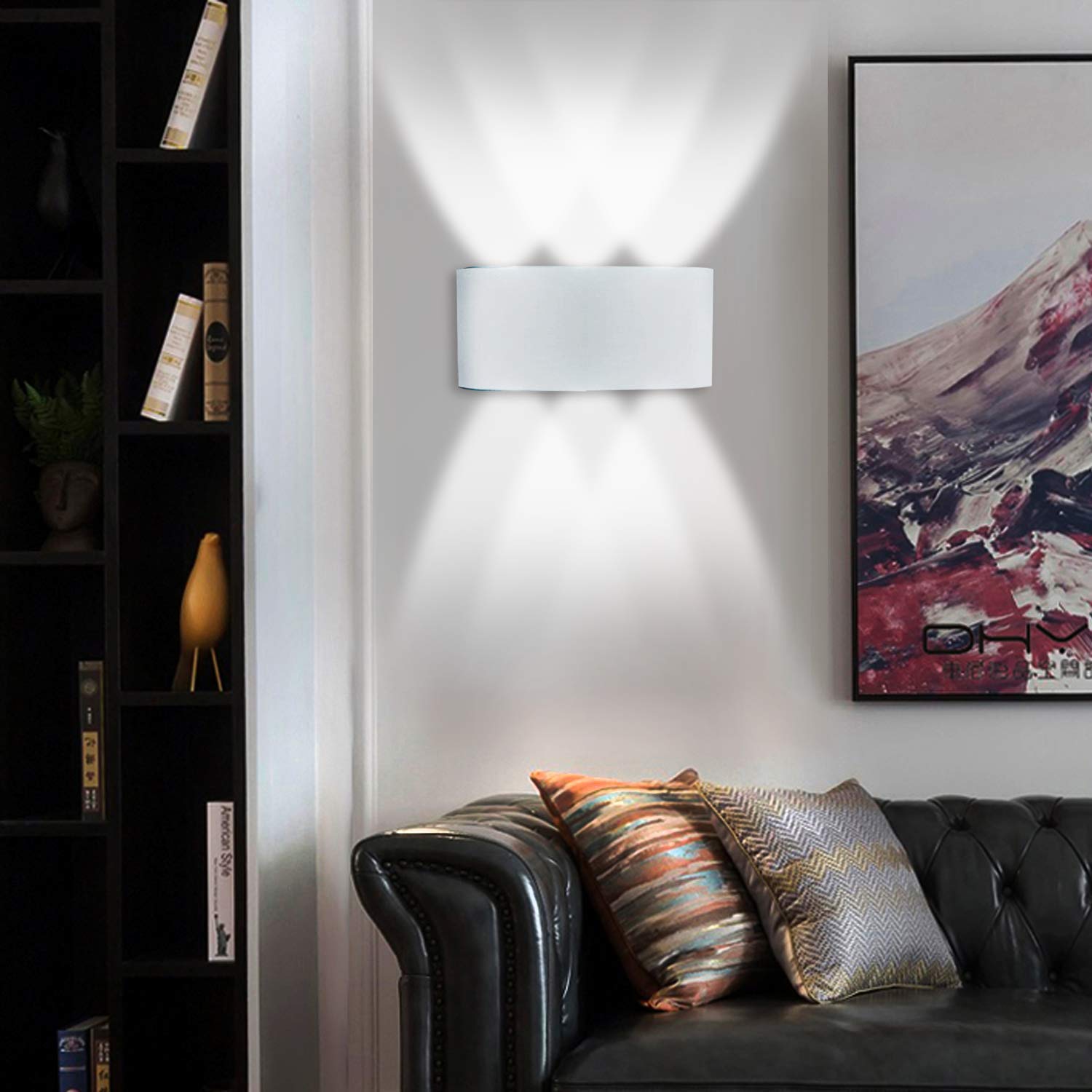 Candeeiro de parede LED interior 6 W, candeeiro de parede nórdico moderno, luz branca para sala de estar, quarto, escada, corredor - 5