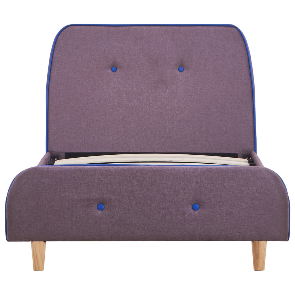 Maison Exclusive - Estrutura de cama 90x200 cm tecido cinzento-acastanhado - 8