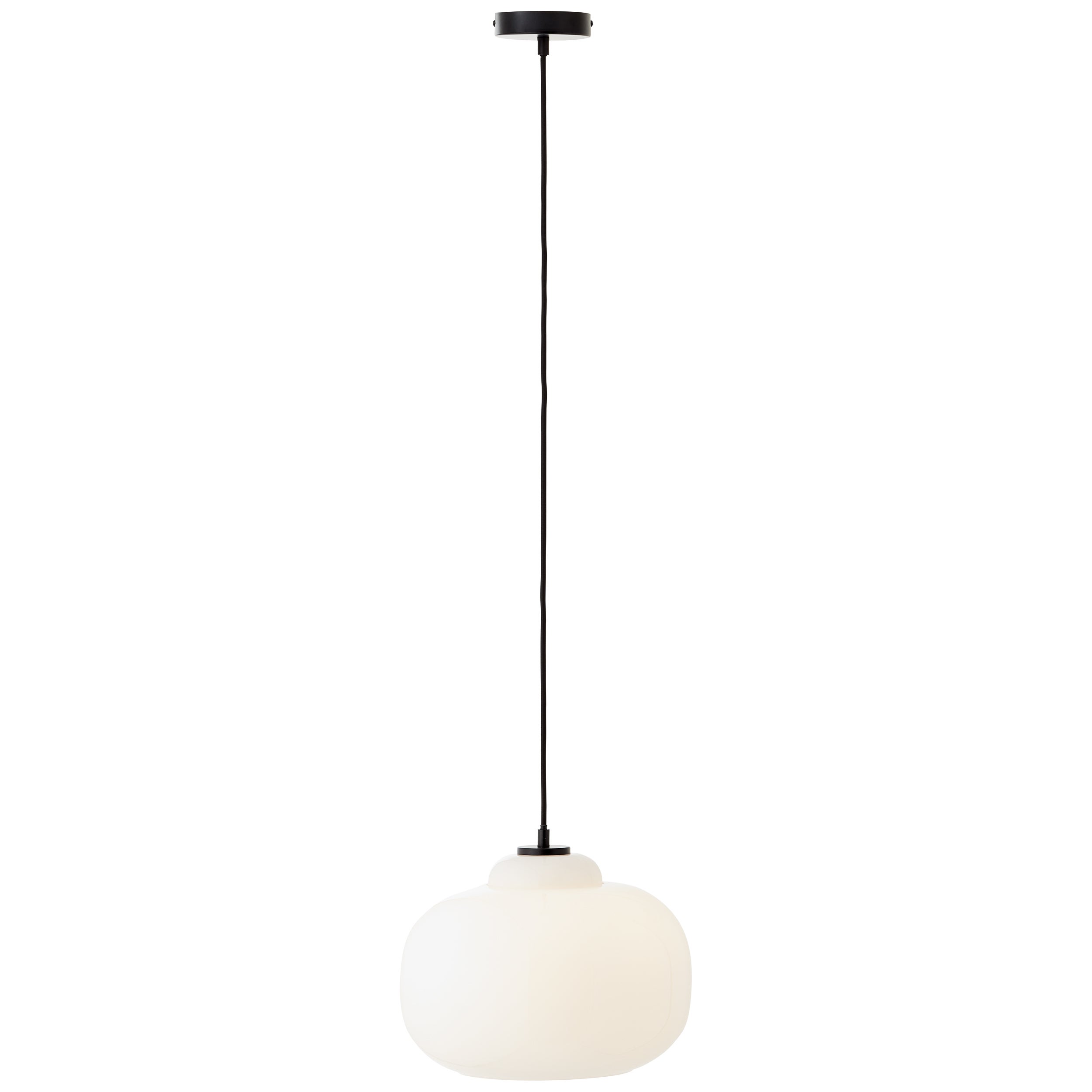 Brilliant Suspension Blop 30cm białe szkło/metal 1x A60, E27, 60 W, pasuje do zwykłej żarówki (brak w zestawie) - 3