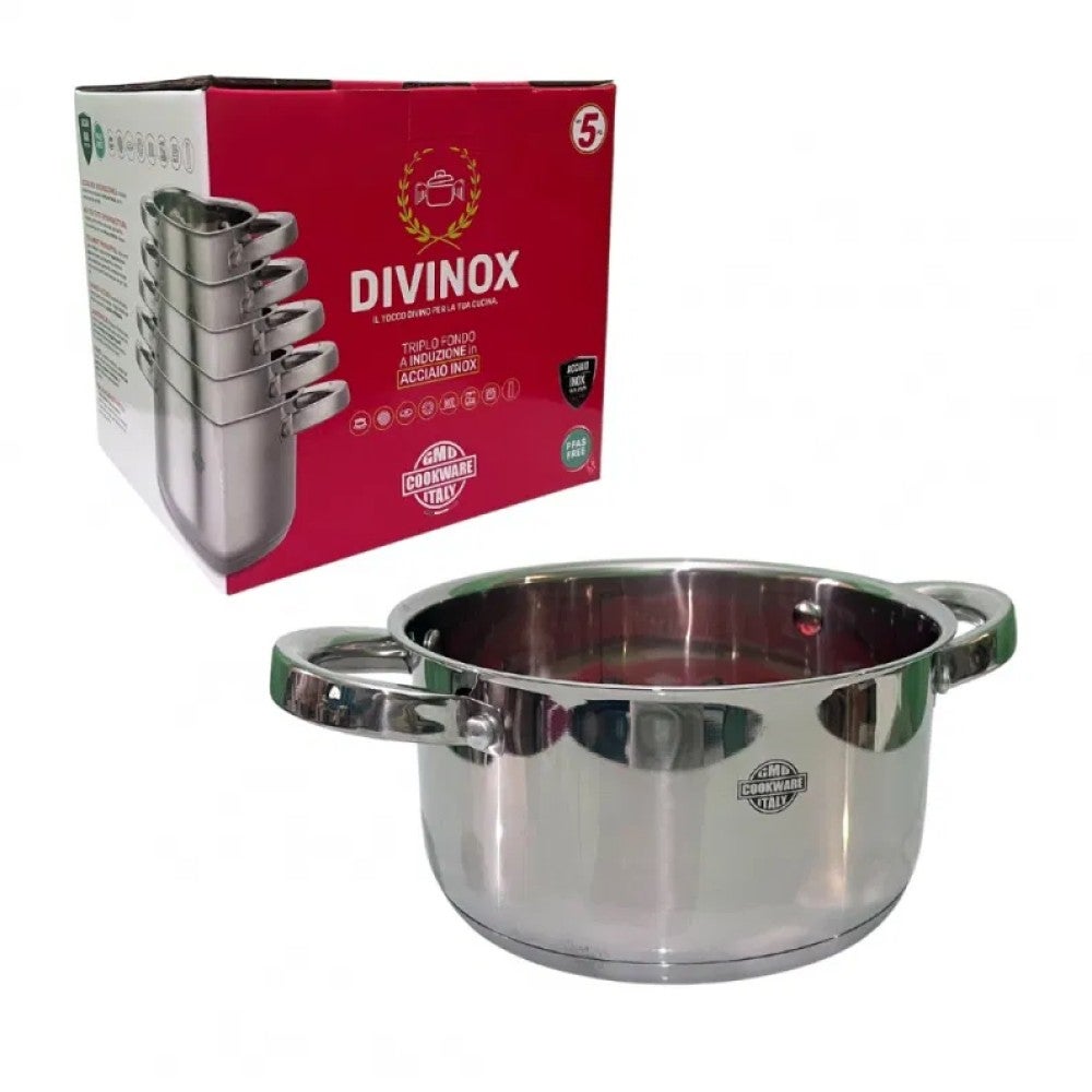 Kitchen Fun Set Di 3 Casseruole In Acciaio Inox 16/20 Cm - Adatte A Tutti I Piani Cottura Inclusa Induzione