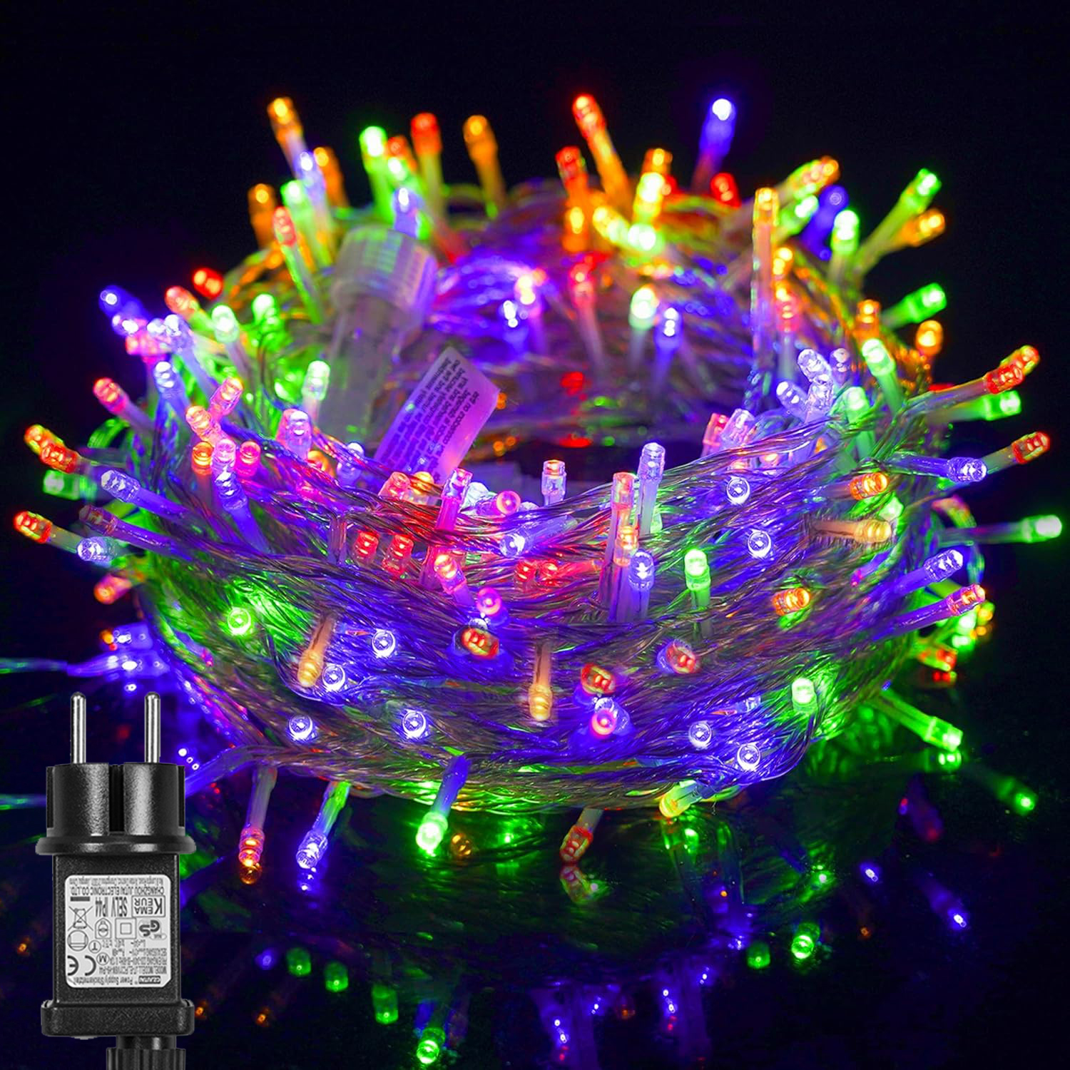 50 m 400 LED Łańcuch świetlny, LED Światło Łańcuch Świąteczny Różnokolorowy Na zewnątrz Girlanda świetlna Wodoodporna z 8 trybami Dekoracja na imprezy