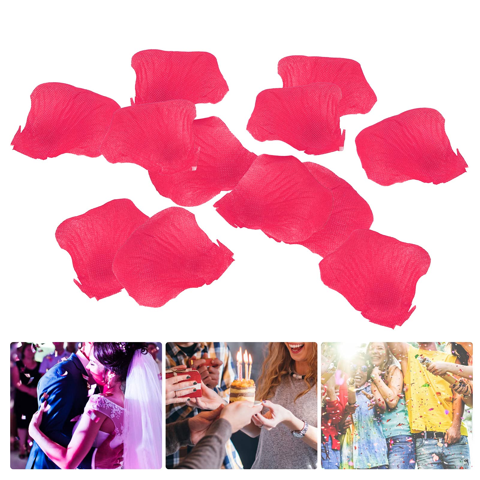 8 sacos 120 unidades de pétalas artificiais não tecidas pétalas falsas decorações de festa de casamento familiar (rosa - 2