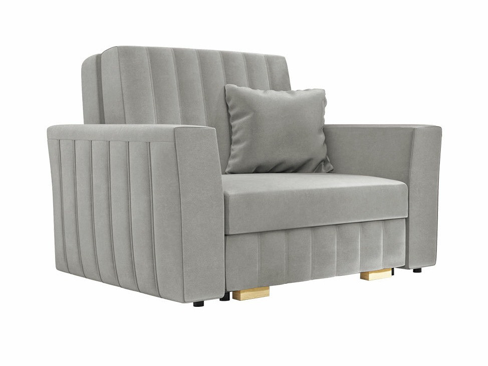 Sillón columbus 135, gris, 85x115x98cm, tapiz, patas: madera, plástico, muebles ya montados