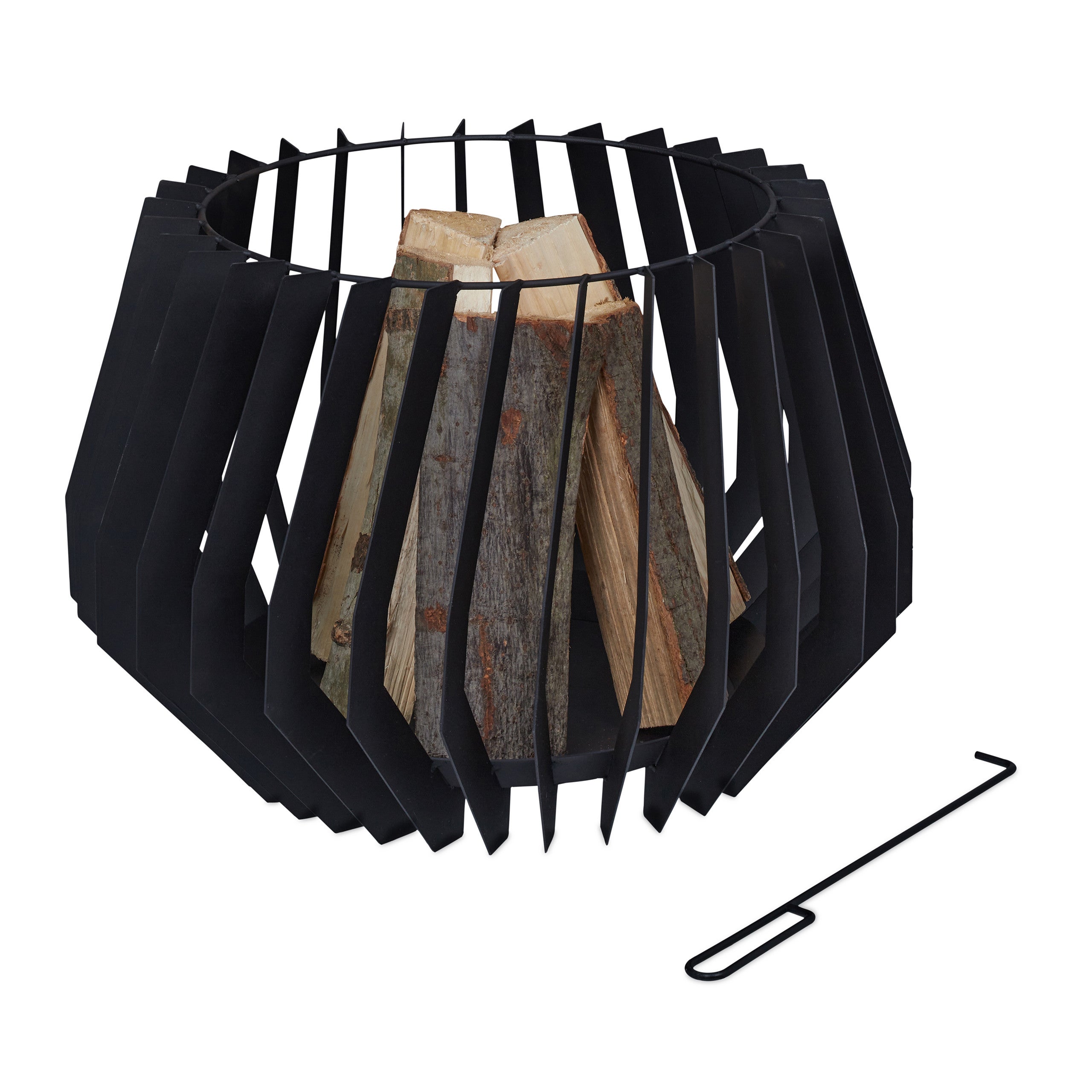Braciere Rotondo in Acciaio Grezzo per Pietre Decorative - Diametro 120 cm, Altezza 6 cm - Fatto a Mano in Europa | Cook king | : Accessori barbecue a carbone
