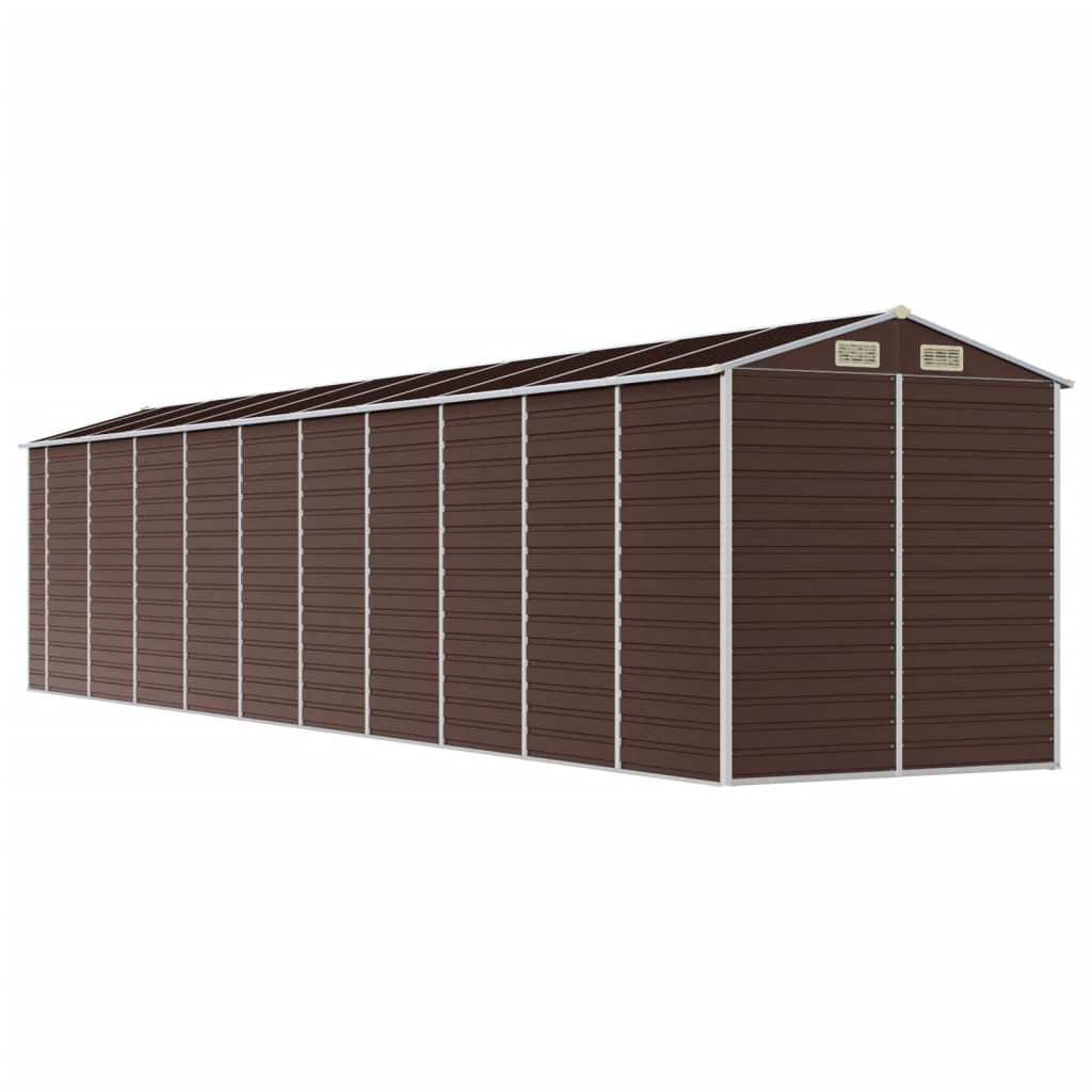 Maison Exclusive - Abri de jardin marron 191x895x198 cm acier galvanisé - 7