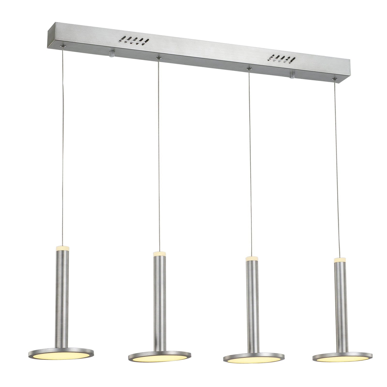 Lampa sufitowa wisząca Oliver nikiel satynowany LED 48W 3000K 2690lm nowoczesna wym: 120 x 88 x 15 cm metal Italux