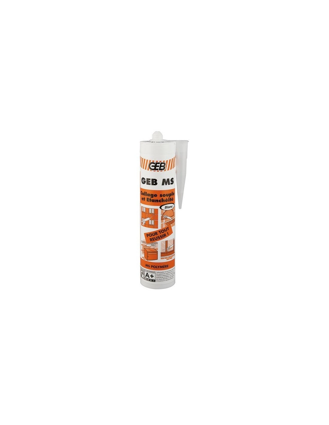 Mastic colle polymère - geb ms - multi-usage - cartouche de 280 ml ...