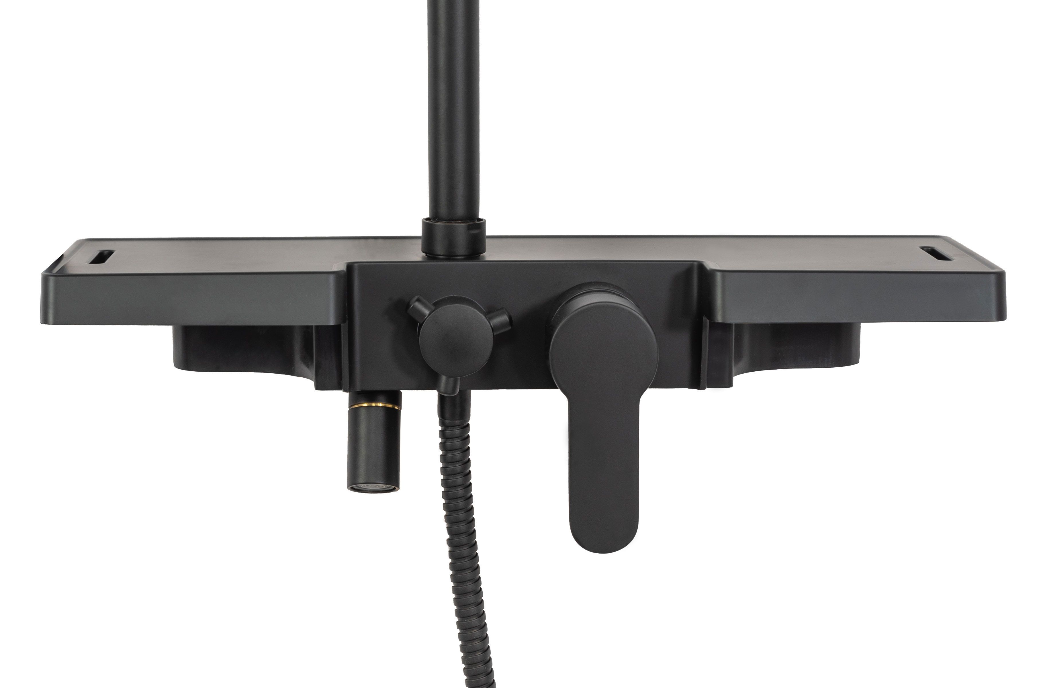 KIT DE DOUCHE REA BRAVO BLACK 45X40X105CM - 6