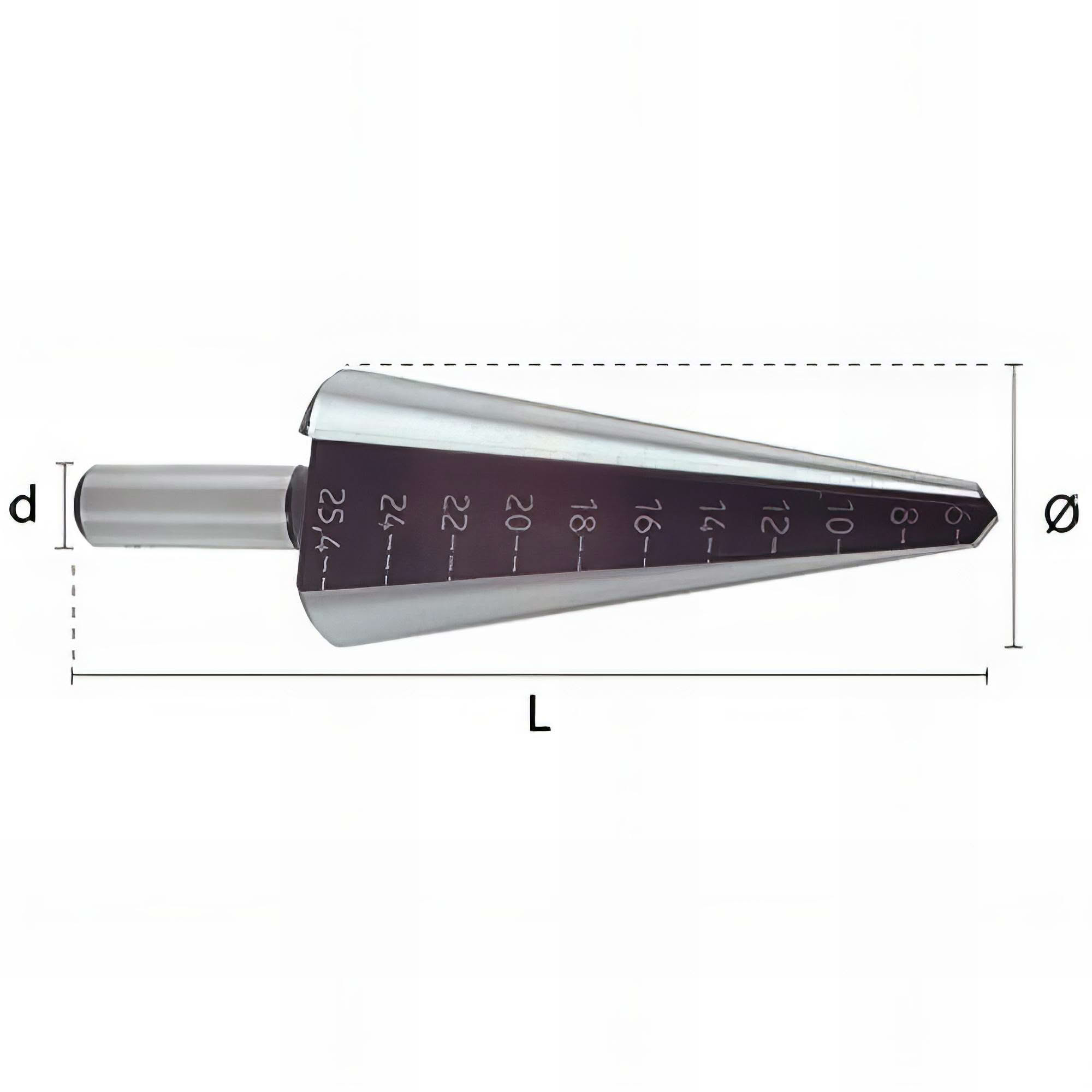 Fraise Conique Métal Bois HTBAKOI 6 Pièces Foret Titane HSS 90° Chanfrein 6.3mm 8.3mm 10.4mm 12.4mm 16.5mm 20.5mm - Idéal Bricolage