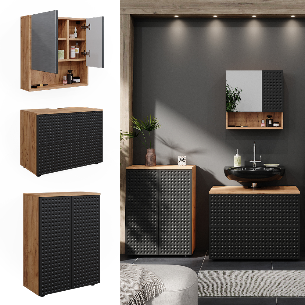 Meuble Bas Avec étagères Meuble Salle De Bain Double Vasque Vicco