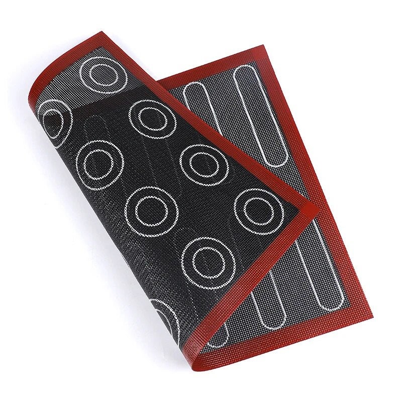 Oddychająca czarna mata do pieczenia, 30*40 cm, jednoczęściowa, dwustronna, nieprzywierająca, odporna na ciepło, wielokrotnego użytku.