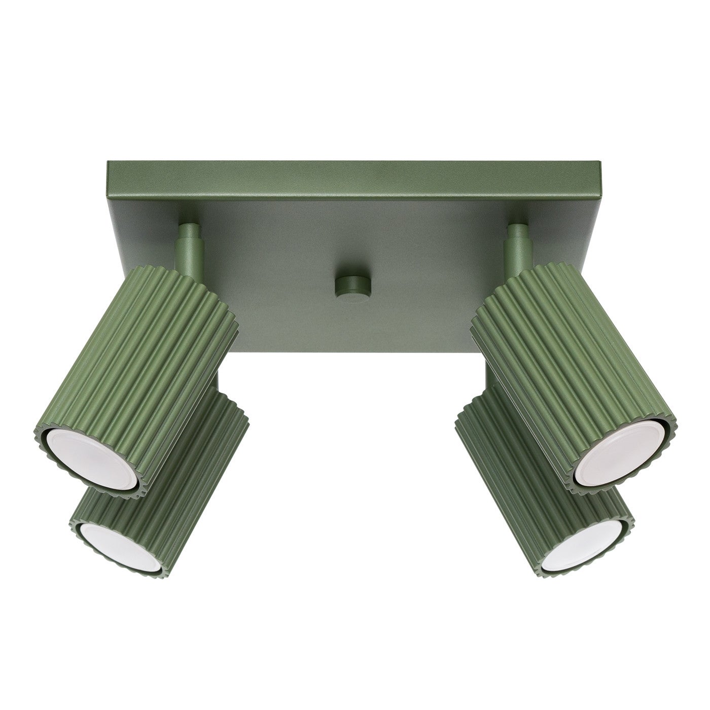 Reflektor sufitowy spot natynkowy Karbon kwadratowy zielony oliwkowy 4xGU10x10W wym: 16,5 x 25 x 25 cm aluminium Sollux Lighting