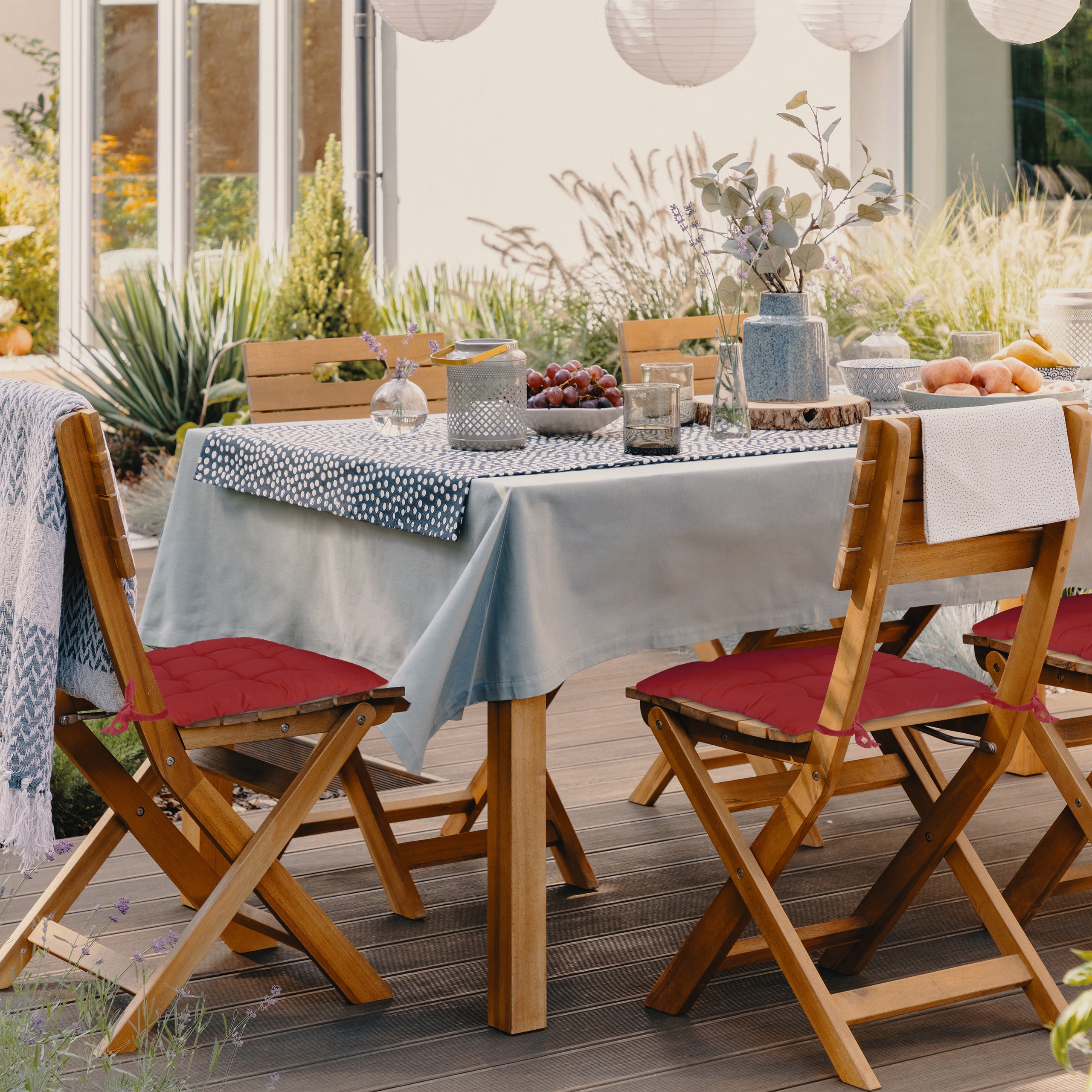 Relaxdays Cuscini per Sedie in Set da 4, 38 x 38 cm, Coprisedia