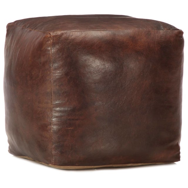 Homemania Pouf In Cotone E Poliestere: Marrone, 40x40x45 Cm, Capacità 70 Kg - 3