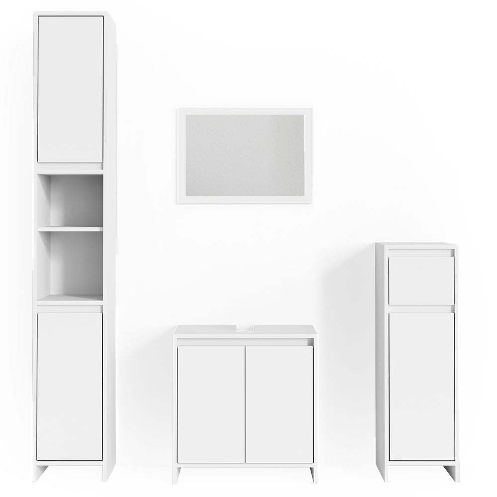 Vicco Zestaw mebli łazienkowych Emma, Biały, 4 części