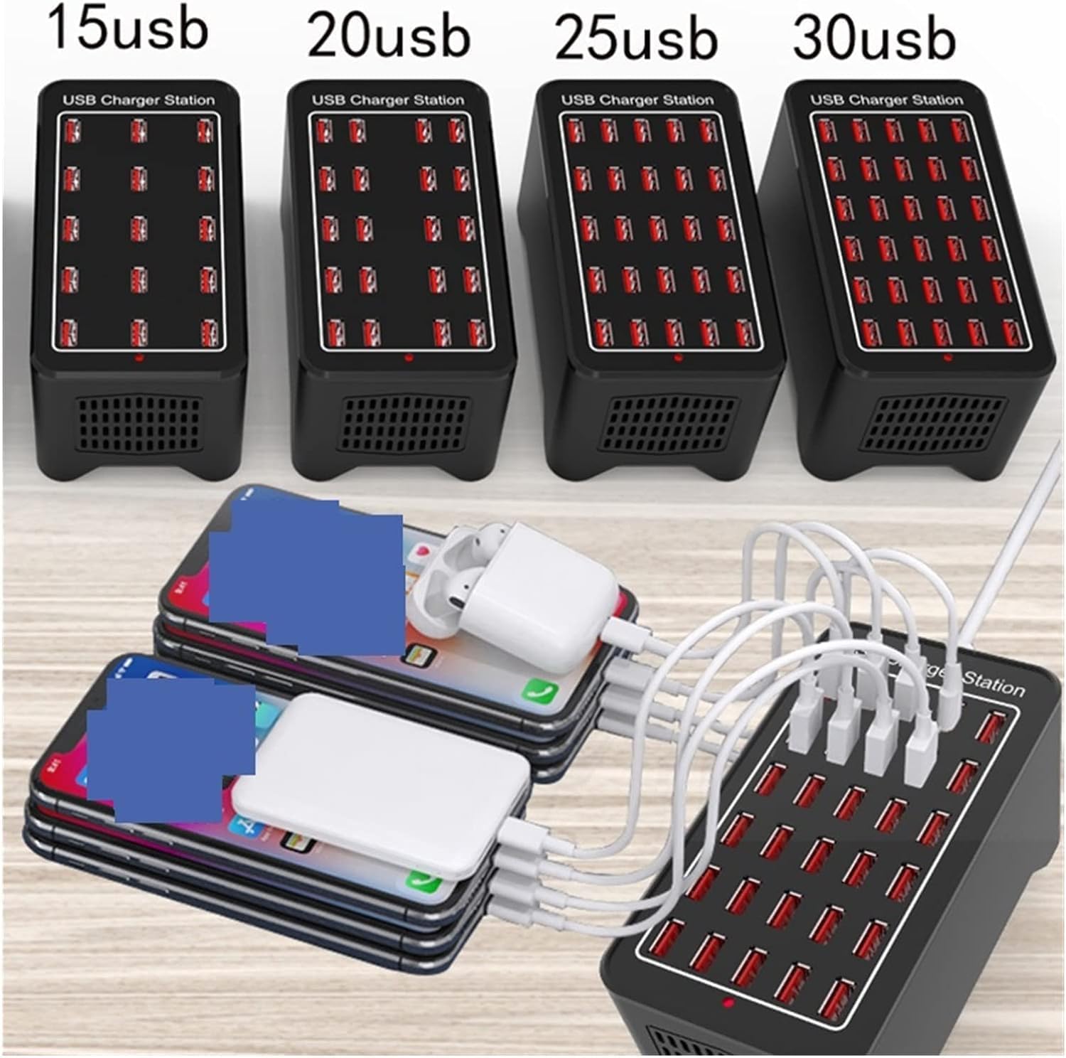 Caricabatterie Multiporta Stand Dock Desktop Organizer Stazione Di Ricarica 10 20 30 40 50 60 Porte Porta USB 2.4A Da 14,68 € | DHgate